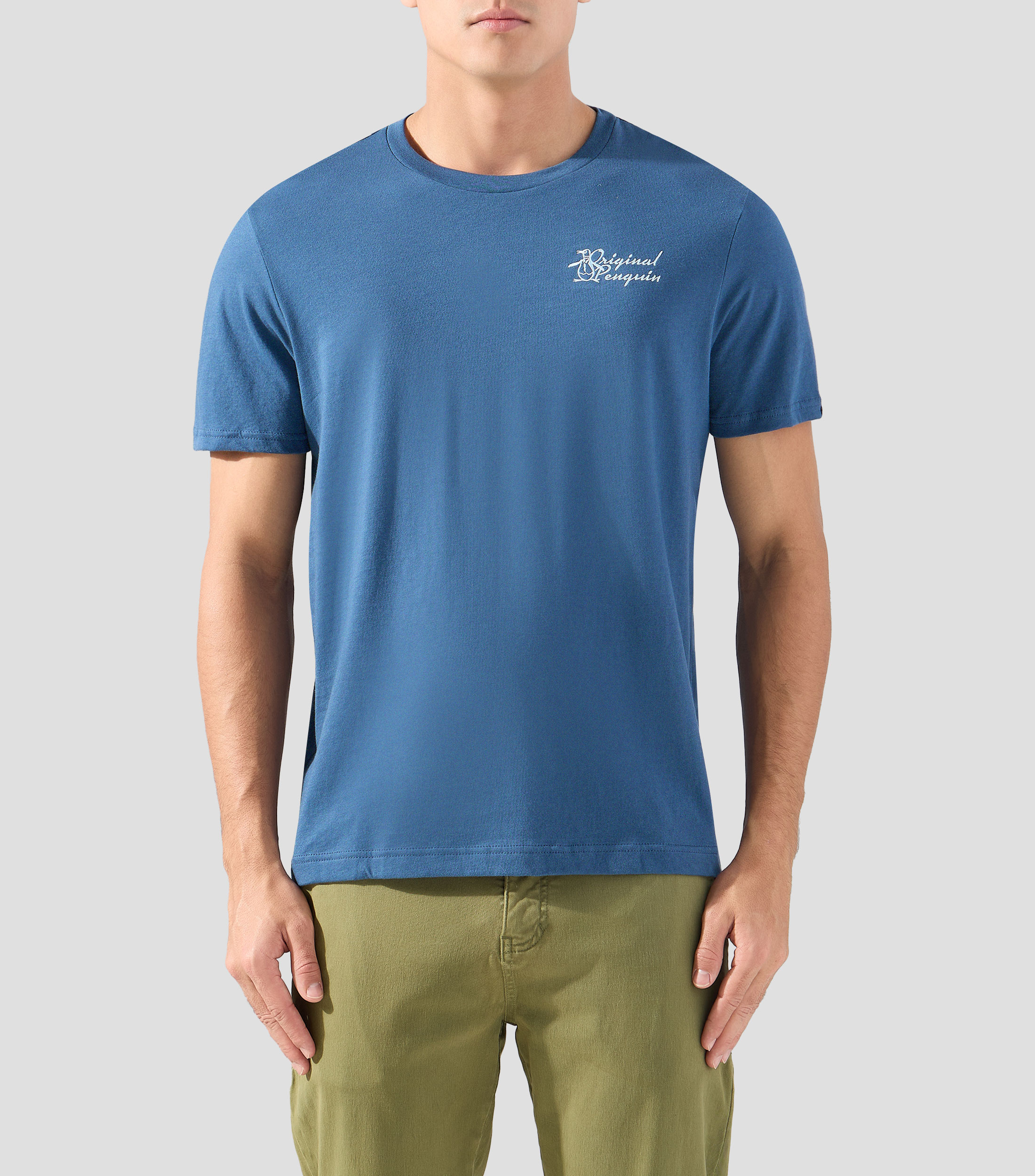 Playera cuello redondo manga corta estampada Hombre